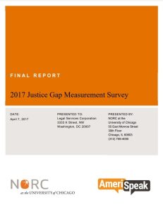 2017 Justice Gap Measurement Survey Technical Report