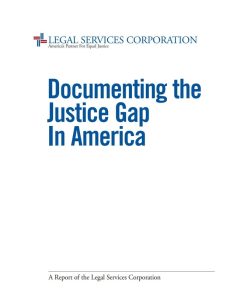 Documenting the Justice Gap 2005