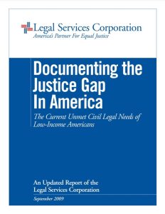 Documenting the Justice Gap 2009