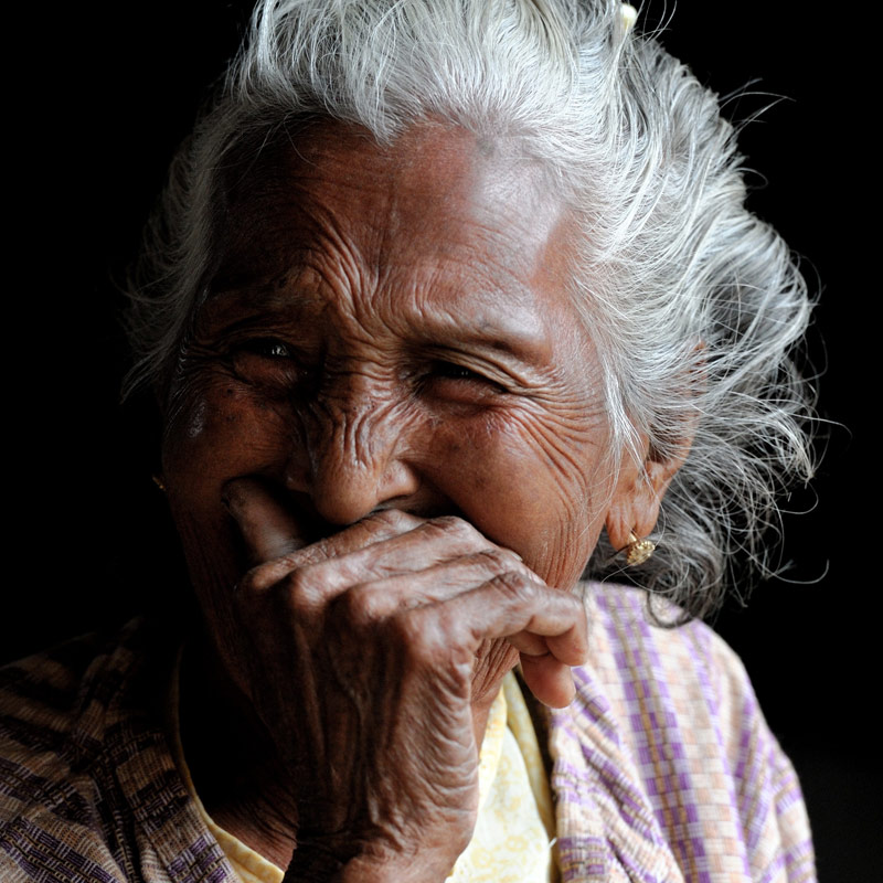 Photo of senior woman smiling